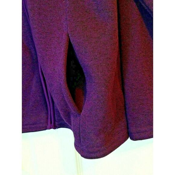 Croft & Barrow Full Zip Fleece Long Sleeves Purple Pockets Polyester Womens M - Picture 4 of 7
